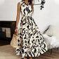 ⌛New arrivals now on sale-Sleeveless Collared Maxi Dress with Tie-Waist