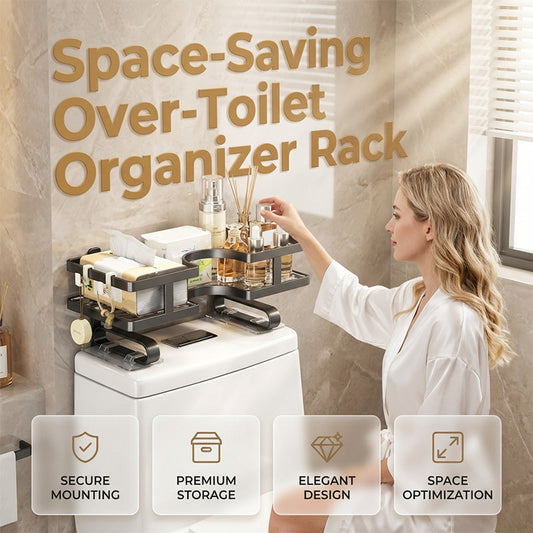 Wall-Mounted Bathroom & Kitchen Organizer Rack