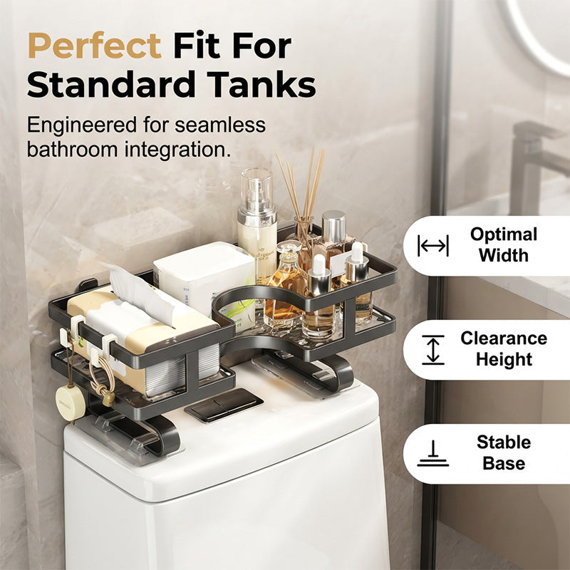 Wall-Mounted Bathroom & Kitchen Organizer Rack