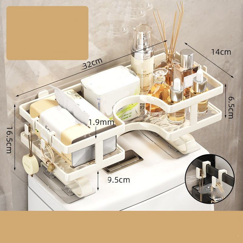 Wall-Mounted Bathroom & Kitchen Organizer Rack