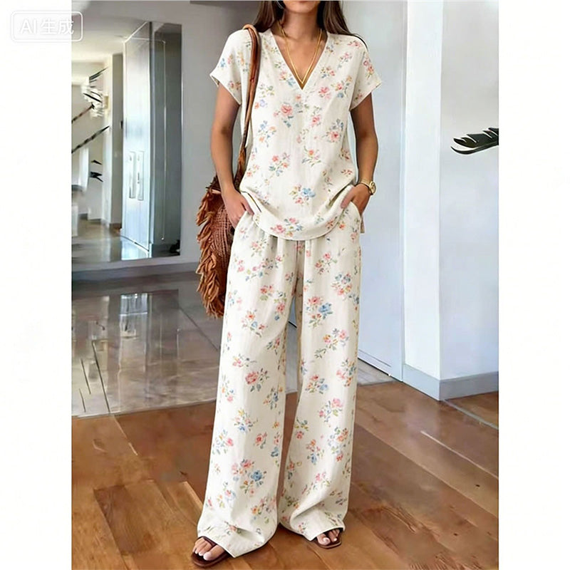 👗 LIMITED-TIME 50% OFF! ✨ Women's Printed Top & Pants Set – Boho Prints, Relaxed Fit, Vacation Ready 🌴