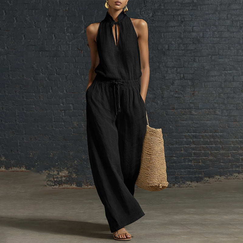 Women’s Halter Top & Wide-Leg Pants Set