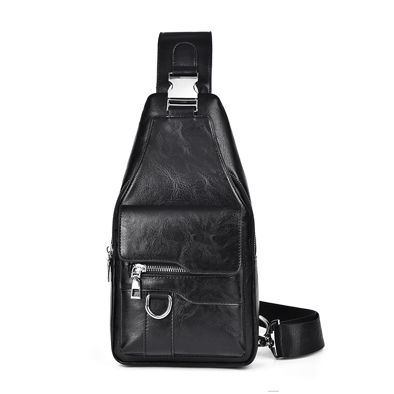 🎒 50% OFF NOW! 🧳 Men's Retro Waterproof Faux Leather Sling Chest Bag – Premium Water-Resistant, Intelligent Storage & Ergonomic Sling Comfort – Daily Commute Essential ✨