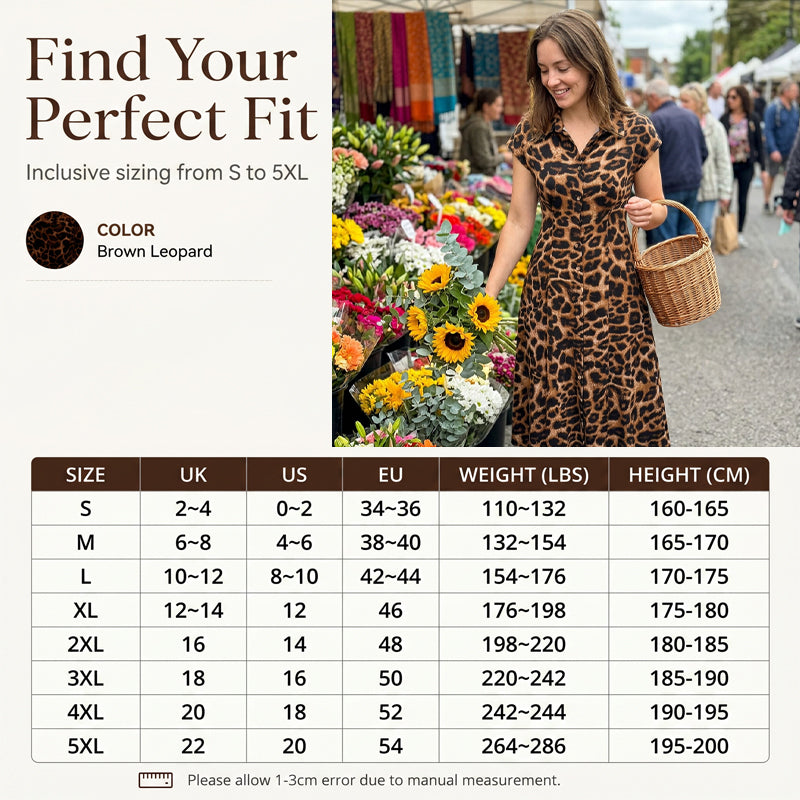 👗 LIMITED-TIME 50% OFF! 💥 Women's Elegant Leopard Print Lapel Dress – Chic, Flattering, Statement Style ✨