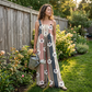 Women's Casual Wide-Leg Printed Jumpsuit