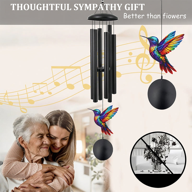 🎵 LIMITED-TIME 50% OFF! 💥 Vintage Metal Wind Chimes | Elegant Black Aluminium Garden Decor with Bird & Butterfly Accents for Patio & Porch