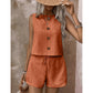 Women's Sleeveless Button-Down Tank & Shorts