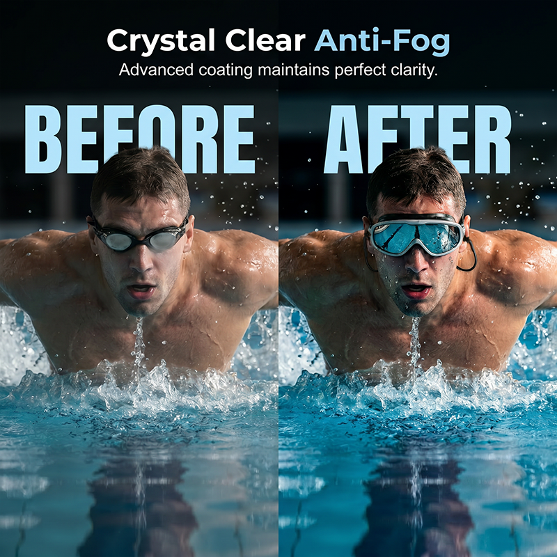 Anti-Fog Large Frame Swim Goggles