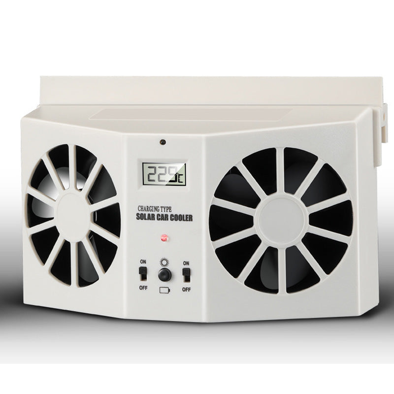 Solar Car Window Ventilator with Rechargeable Battery