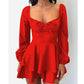 👗 LIMITED-TIME 50% OFF! 💥 Women's Sweetheart Neckline Skort Dress – Built-in Shorts, Open Back, Tiered Ruffle ✨
