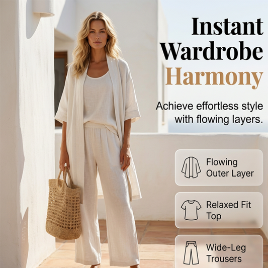 🔥Women's Three-Piece Linen Set🌿