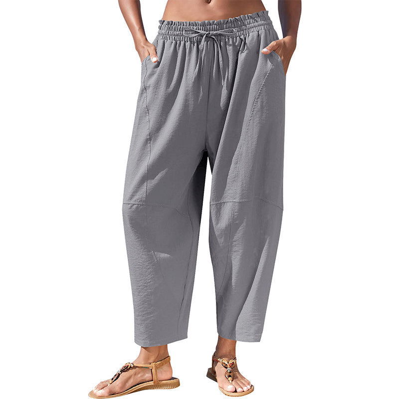 Women Loose Fit Elastic Waist Pants