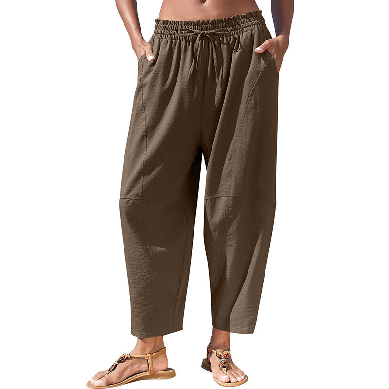 Women Loose Fit Elastic Waist Pants