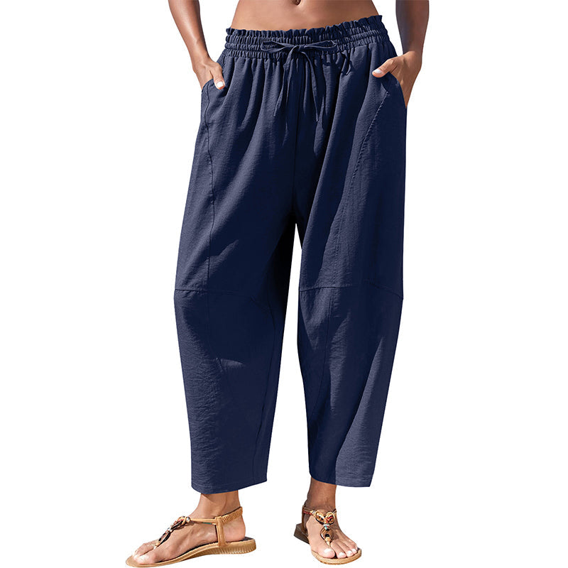 Women Loose Fit Elastic Waist Pants