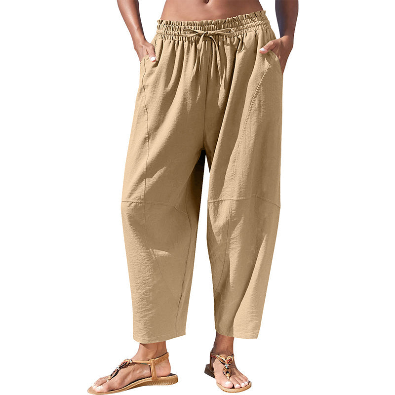 Women Loose Fit Elastic Waist Pants
