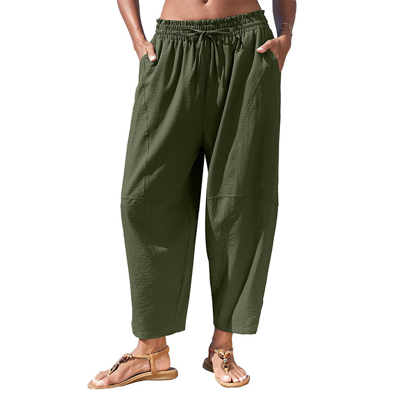 Women Loose Fit Elastic Waist Pants