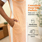 Women's Striped Short Sleeve Midi Dress