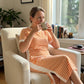 Women's Striped Short Sleeve Midi Dress