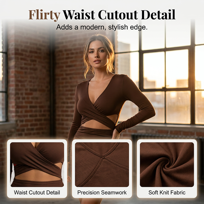 Elegant High Waist Bodycon Dress
