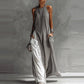 Women's Flowy Sleeveless Colorblock Maxi Dress