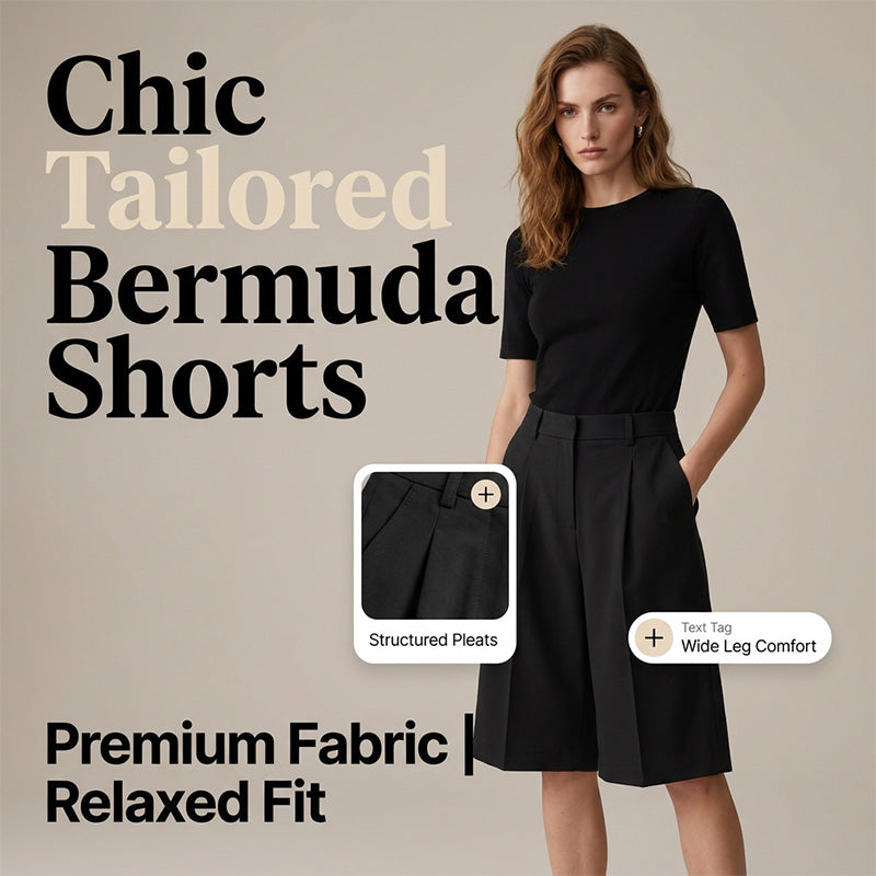 📢📢50% OFF !! ⏰New Arrivals & Best Sellers-Women's Loose Fit Bermuda Shorts