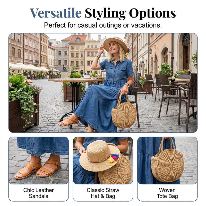 👗Limited-time offer✨Women's Vintage Denim Maxi Dress – Effortless Everyday Chic🔥