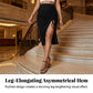 Women's High Waisted Ruched Bodycon Skirt