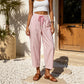 Women's Striped Cropped Lounge Pants
