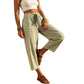 Women's Striped Cropped Lounge Pants