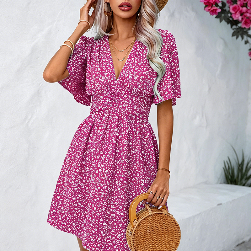 Women's Summer V-Neck Floral Dress