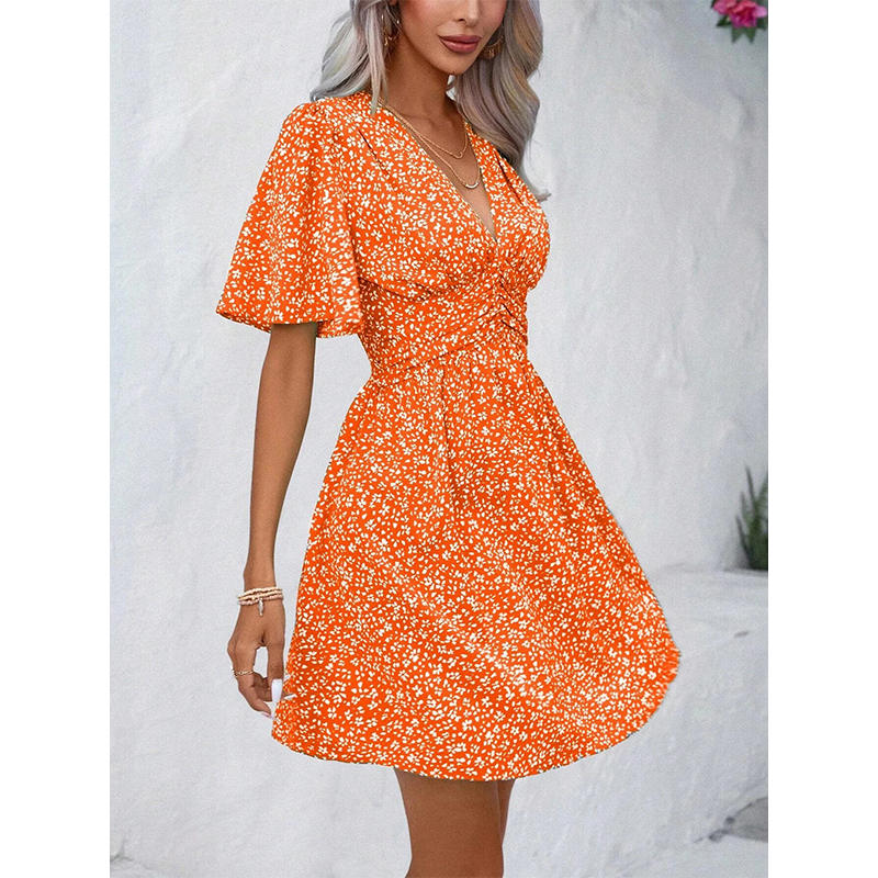 Women's Summer V-Neck Floral Dress