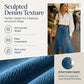 Women's High-Waist Irregular Denim Skirt