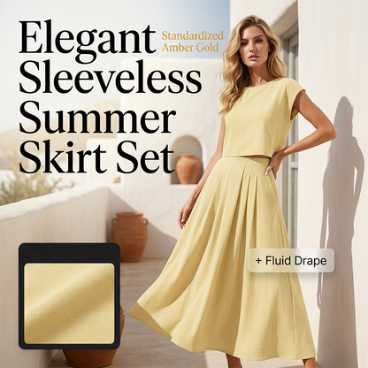 🌸New Arrivals & Best Sellers-Women's Casual Solid Color Top and Skirt Set