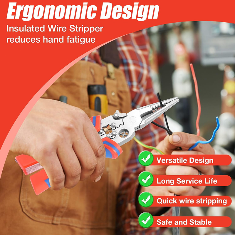 8-in-1 Electrician Wire Stripper with Voltage Tester
