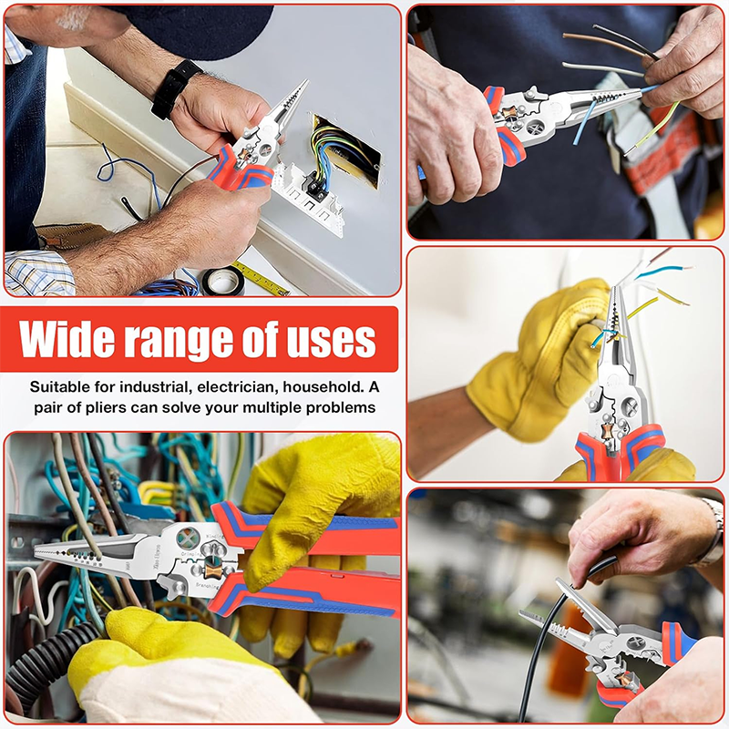 8-in-1 Electrician Wire Stripper with Voltage Tester