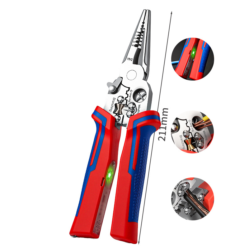 8-in-1 Electrician Wire Stripper with Voltage Tester