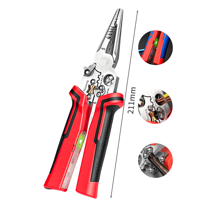 8-in-1 Electrician Wire Stripper with Voltage Tester