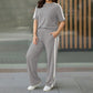 Women's Casual Contrast Stripe 2-Piece Set