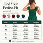 Women's Square Neck Ruffle Sleeve Smocked Dress