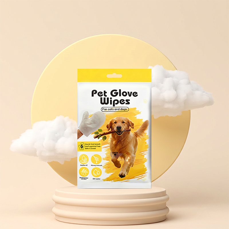 Nourishing Pet Waterless Wipes Shea Butter and Jojoba Oil Pet Gloves