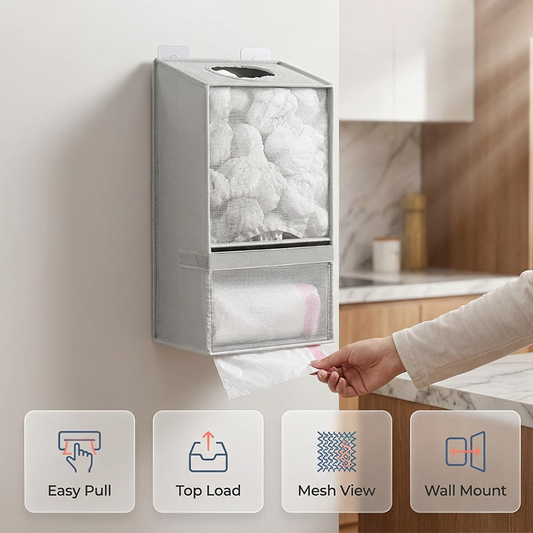 Wall Mounted Plastic Bag Holder and Dispenser