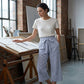 Women’s Striped High-Waisted Wide-Leg Pants