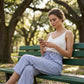 Women’s Striped High-Waisted Wide-Leg Pants