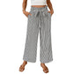 Women’s Striped High-Waisted Wide-Leg Pants
