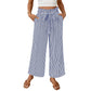 Women’s Striped High-Waisted Wide-Leg Pants