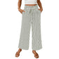 Women’s Striped High-Waisted Wide-Leg Pants