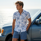 Men's Tropical Floral Shirt & Shorts Set