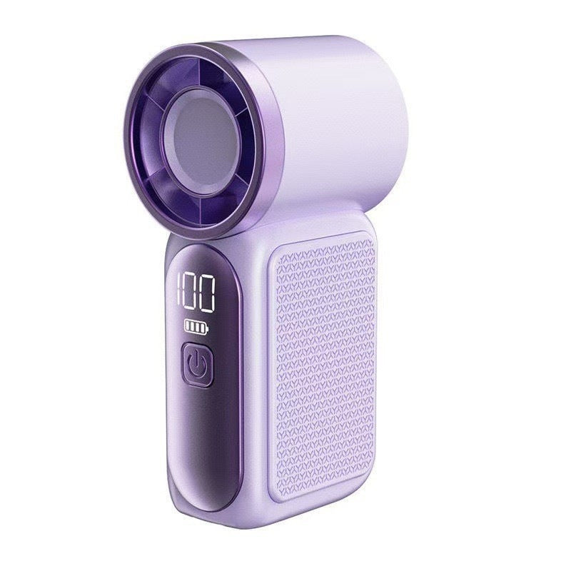 Mini Handheld Fan with LED Display –👍5-Speed Turbo Pocket size Fan.✨USB Rechargeable, High-Speed Cooling for Travel & Makeup. Perfect  Gift.  Portable Refrigeration