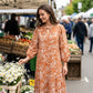 Women's Elegant Floral V-Neck Midi Dress