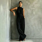 Women's Sleeveless Mock Neck Wide-Leg Jumpsuit